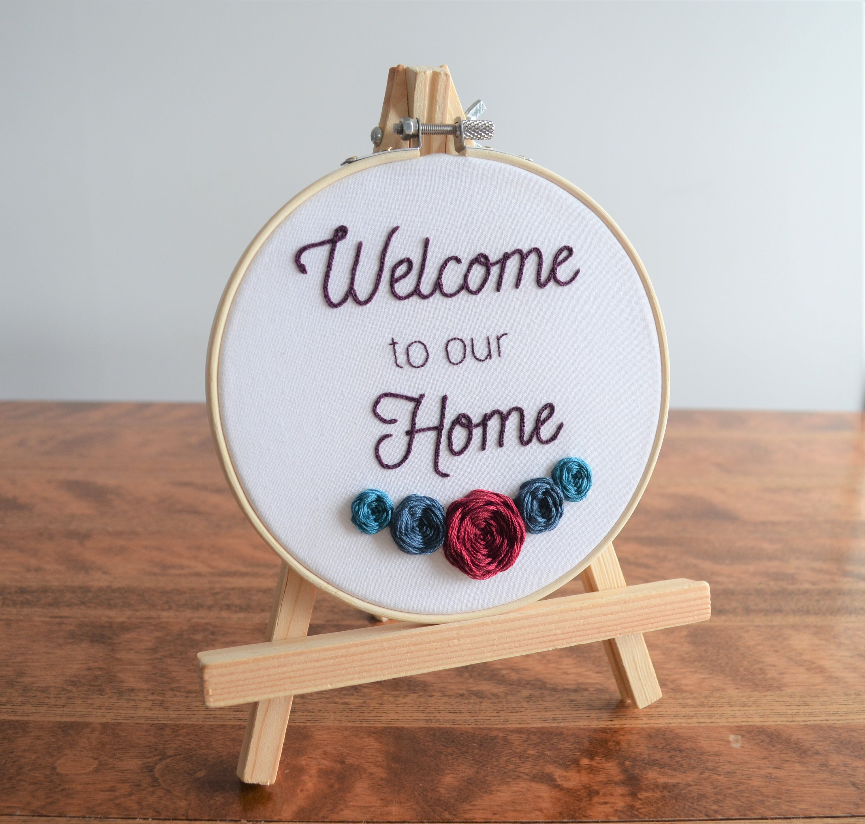 Pdf embroidery pattern welcome to our home diy decor  etsy Pdf embroidery pattern welcome to our home diy decor  etsy