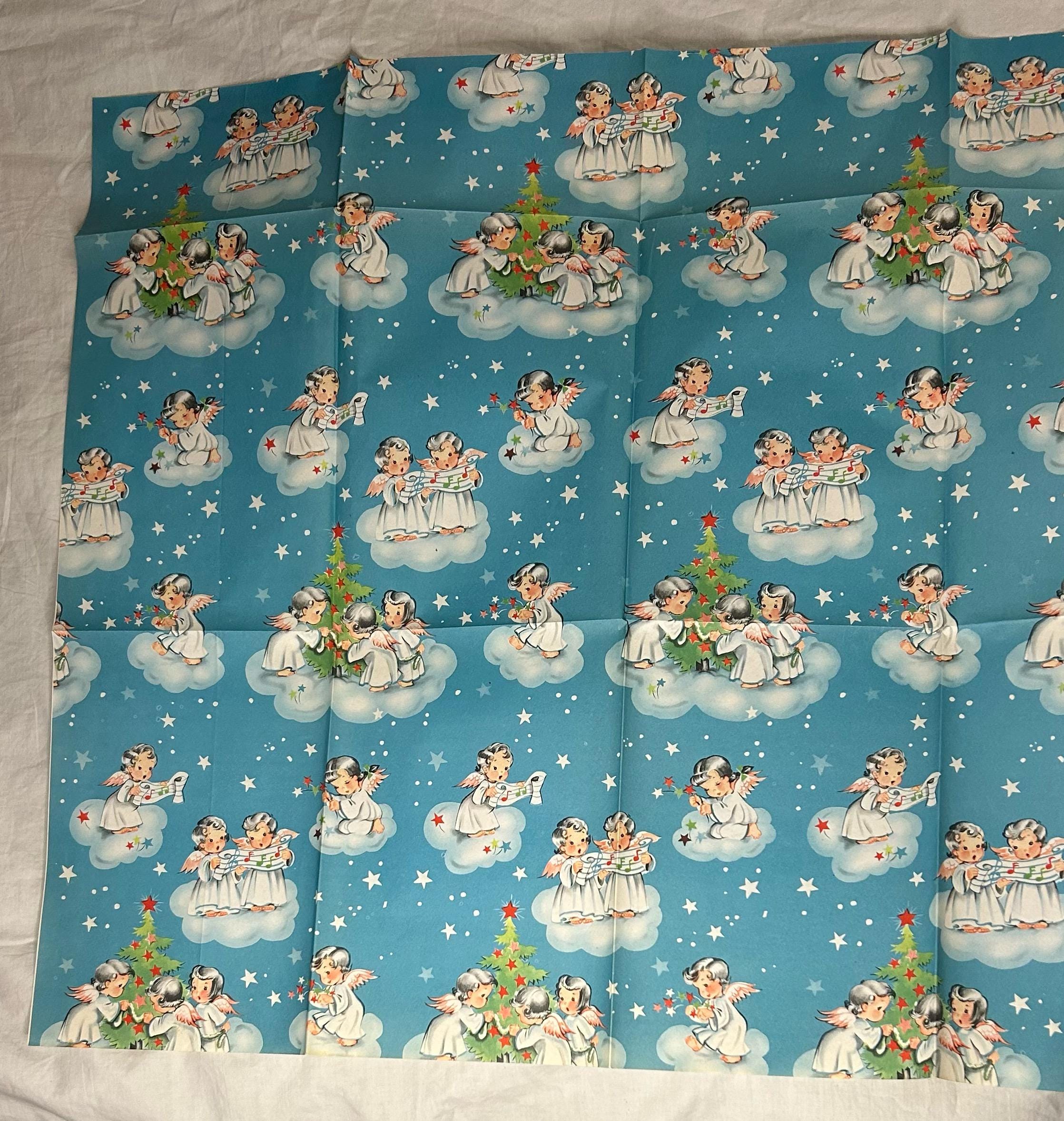 Vintage Adorable Angels Wrapping Paper - Etsy
