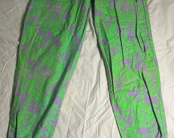 Pantalones Totally Rad 90's Verde y morado