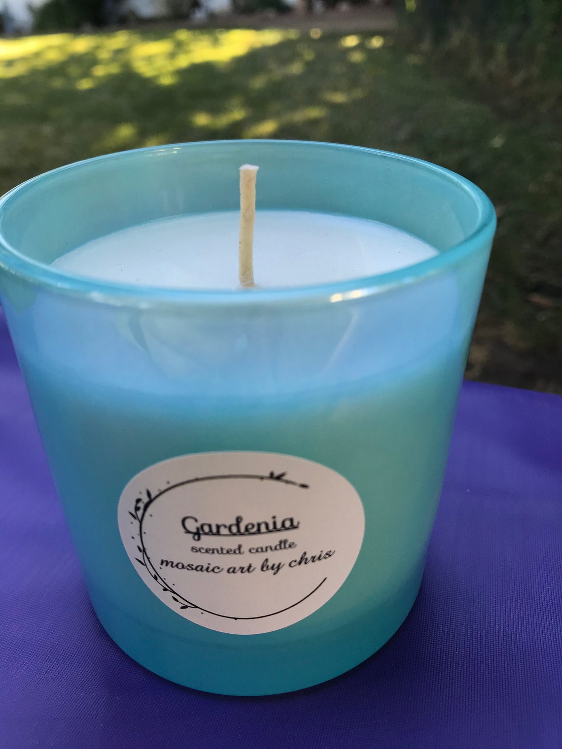 Gardenia scented hand poured candle Etsy