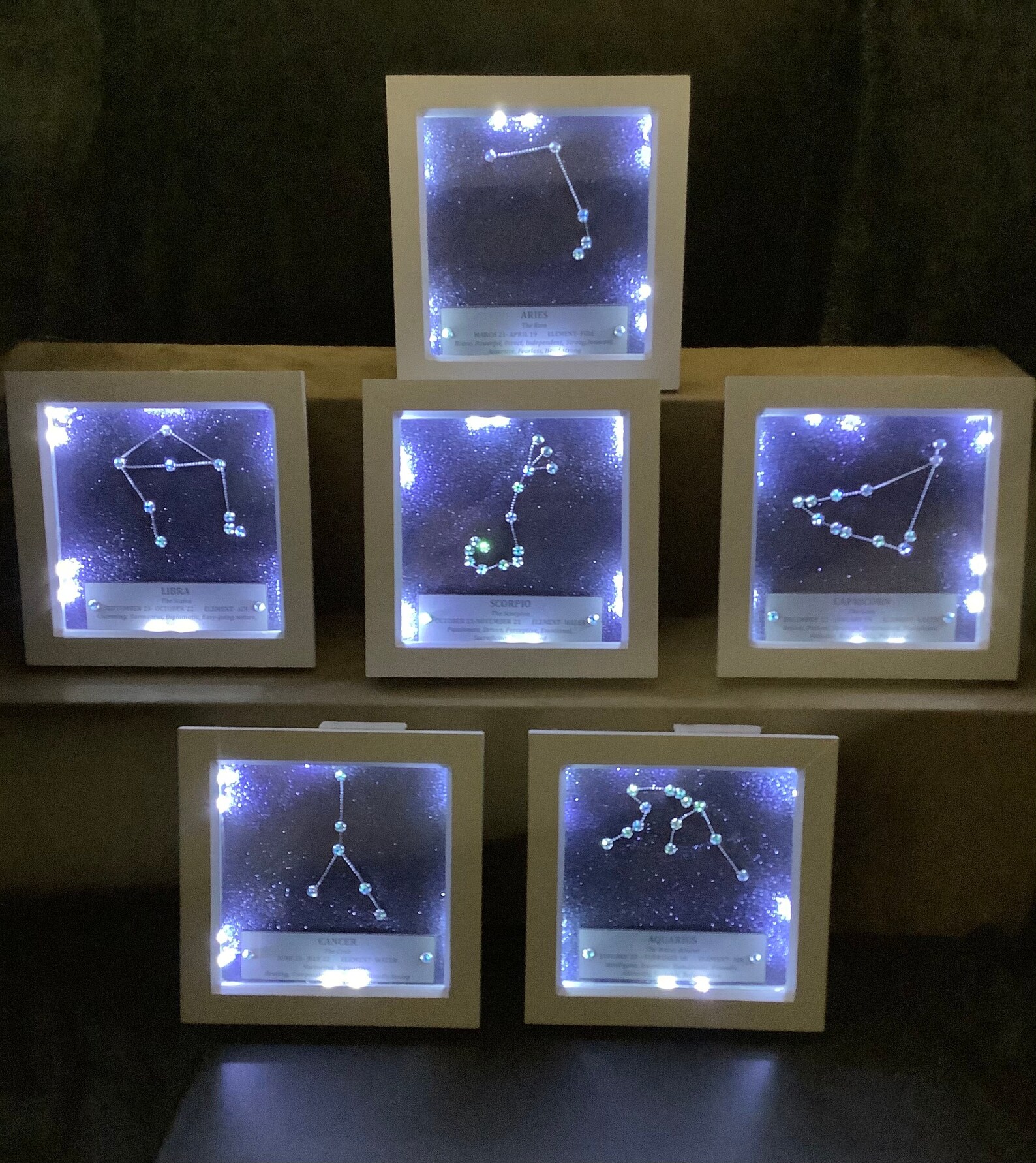 Box Frame. Horoscope/ Star Sign Led Light up Box Frame. Etsy