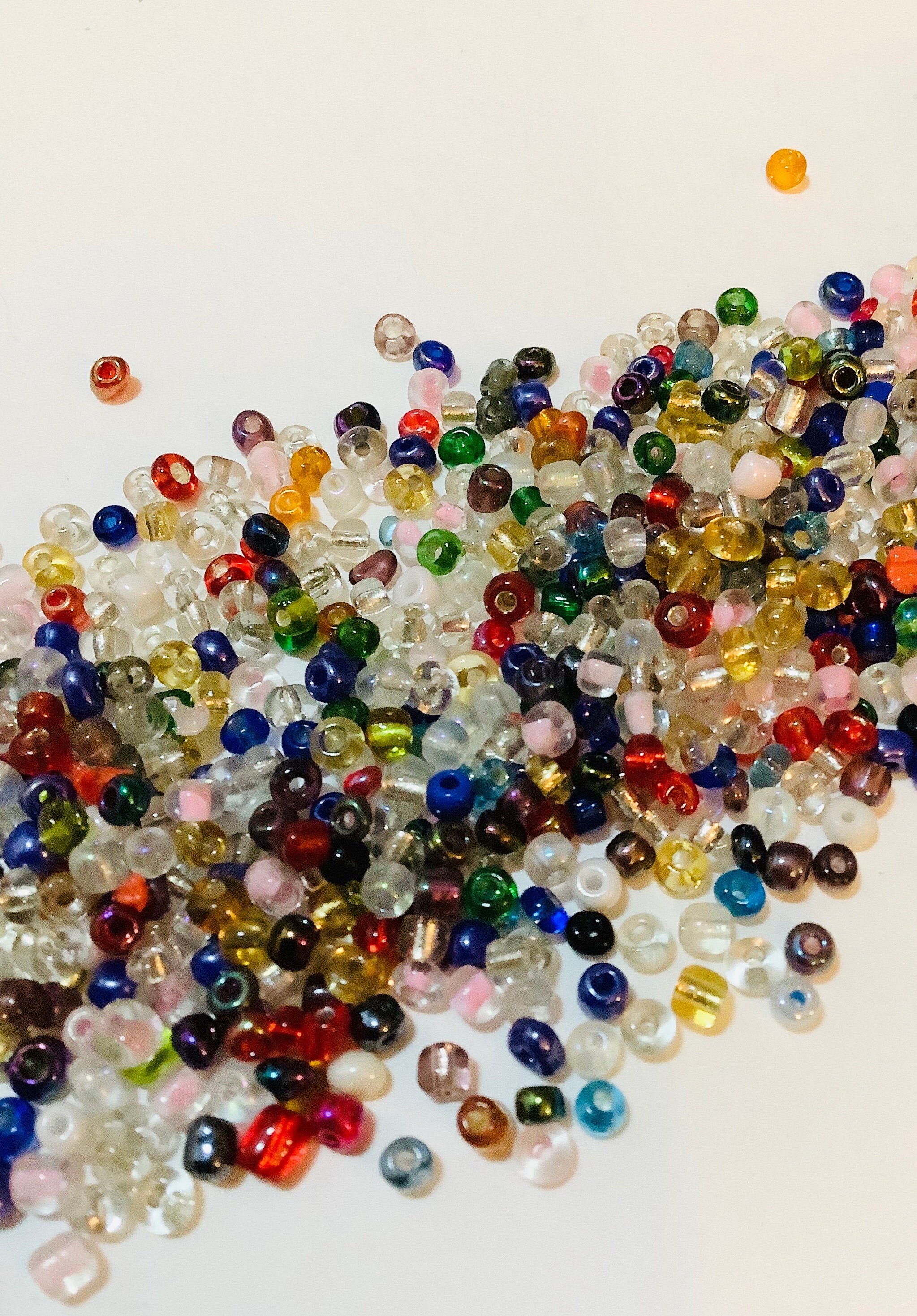 100 grams Seed beads 4mm 6/0 multicoloured mix Free Delivery | Etsy