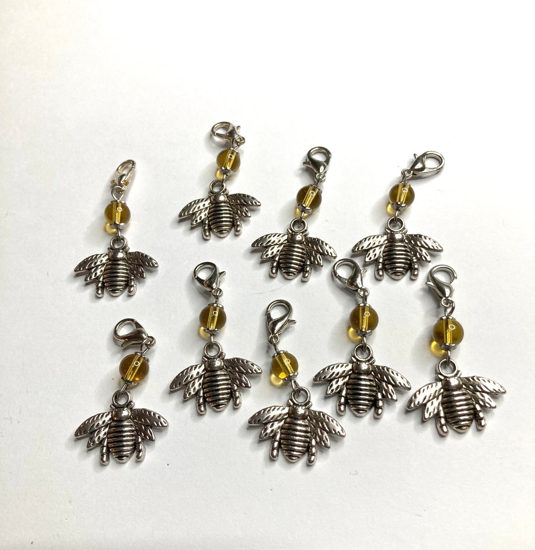 Bee Stitch Markers Set of 610 or 12. Gift Bag Included Etsy
