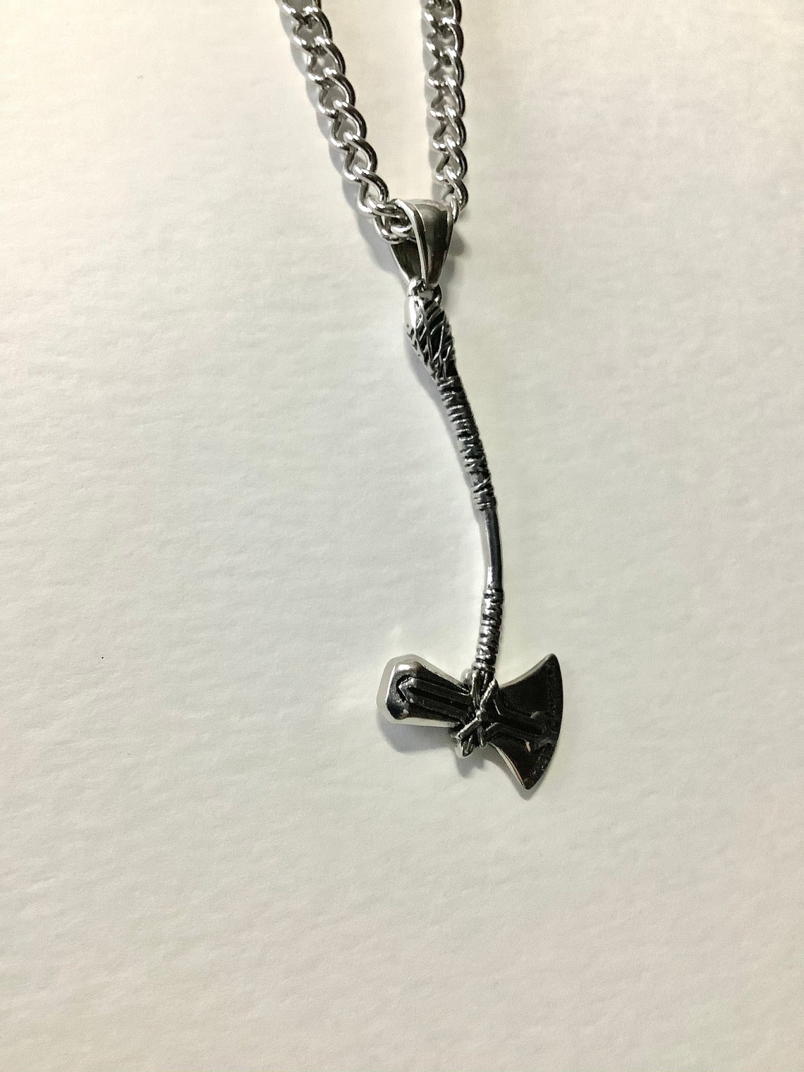 Thors axe Jarnbjorn stainless steel pendant necklace aka | Etsy
