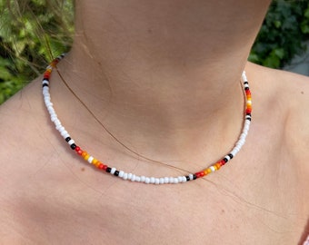 Beaded necklace, Boho summer jewellery. Gift bag included