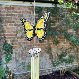 Butterfly wind chime and suncatcher. Suitable for outdoor and indoor use.