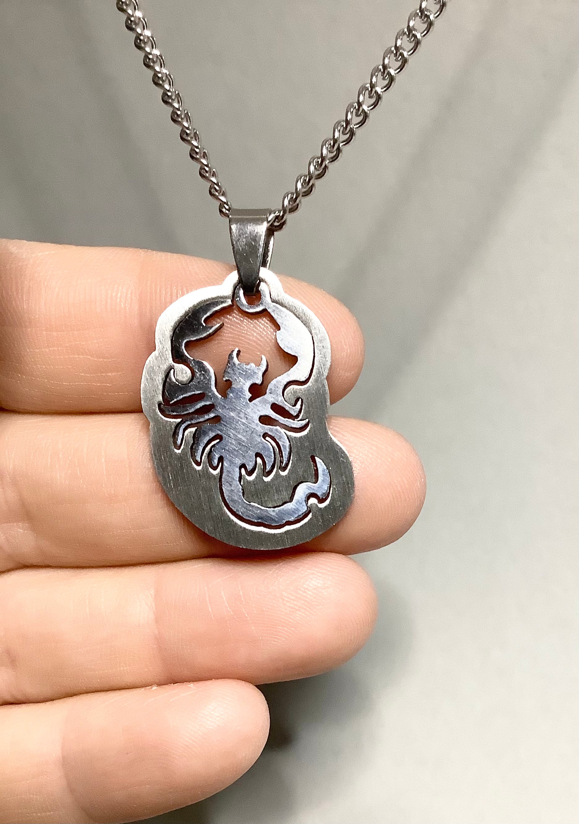 3mm24 Rope Chain w/Scorpion Pendant 2845mm Ben and Jonah Stainless Steel Necklace 3mm24 Rope Chain w/Scorpion Pendant 2845mm Ben and Jonah Stainless Steel Necklace