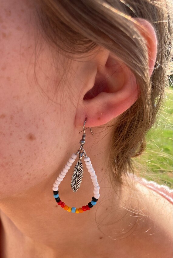 Boho Style Earrings. Stainless Steel Ear Hooks . Gift Bag Included