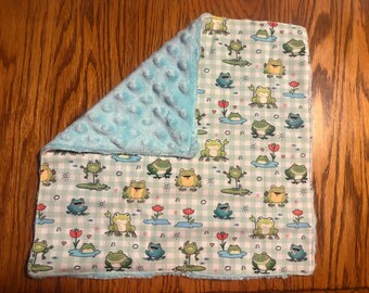 Frog Minky Babyfilt – 12x12 Lovey