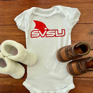 SVSU Saginaw Valley State University Onesie Bodysuit Handmade Boy or Girl Baby Neutral