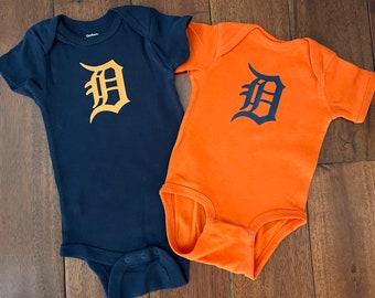 Detroit Tigers Orange or Blue Navy Boy or Girl Baby Neutral