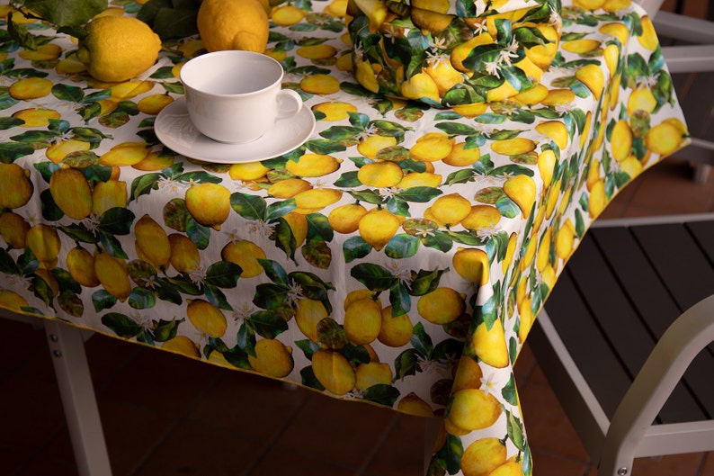 COLORFUL LEMONS' TABLECLOTH Gift Idea for Mother's Etsy