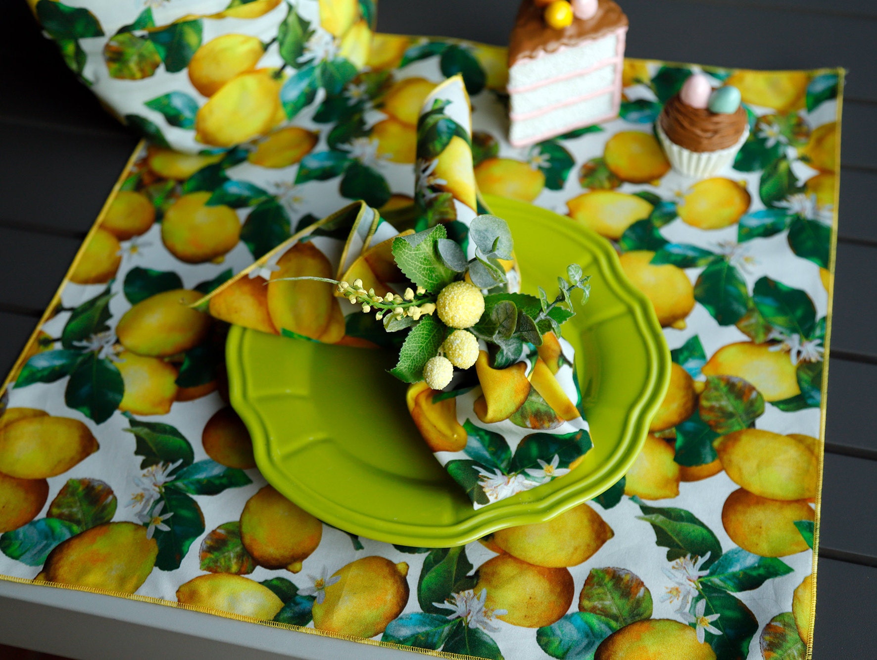Set di 6 portatovaglioli a forma di limone, per tavolo da pranzo, banchetti, matrimoni, compleanni, Natale, A