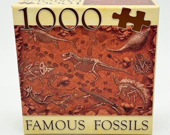 Famous Fossils - 1000 Piece Puzzle (Jigsaw) Featuring 10 Famous Fossils