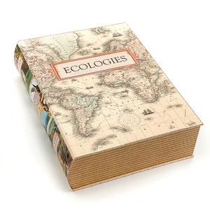 Faux organisateur de jeu de cartes pour jeu de cartes Ecologies par Montrose Biology avec fermeture magnétique cachée et séparateurs internes pour le rangement