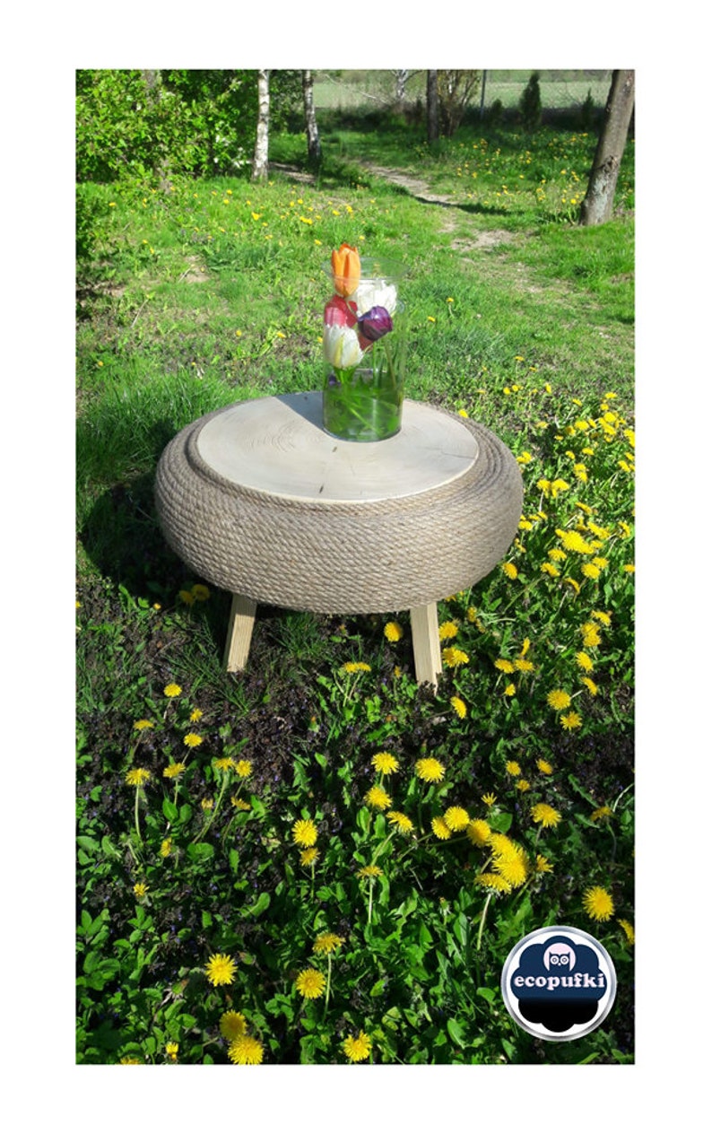 Ottoman /Jute/ Pouf /Pouffe /Coffee table /Table /Seats | Etsy