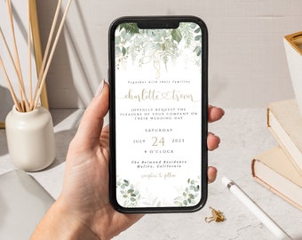 Digital Wedding Invitation, Easy to Edit Electronic Wedding Invitation Digital Wedding Invite Template, Hochzeitseinladung