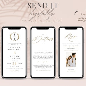 Digital wedding invitation, electronic wedding invitation, jade green wedding invitation, digital wedding invite, evite, smartphone invite