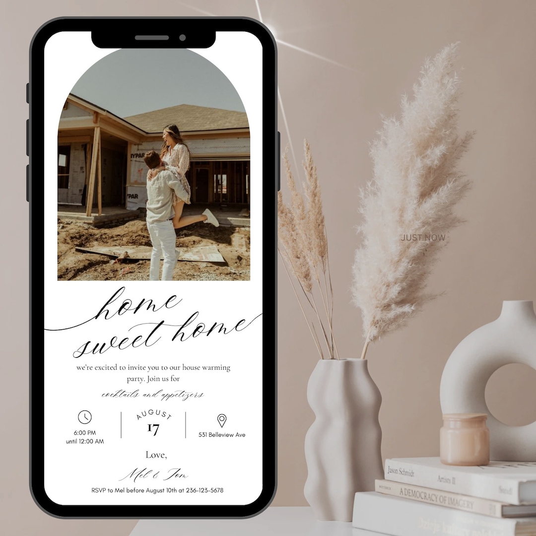 Digital Housewarming Invitation: Mobile Electronic Invite - Etsy