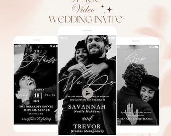 Animated Video Wedding Invitation: Electronic Evite (Digital Download)