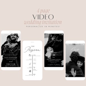 Digital Wedding Invitation, Animated wedding invitation, Wedding invitation video, electronic wedding invitation, wedding invite, Evite
