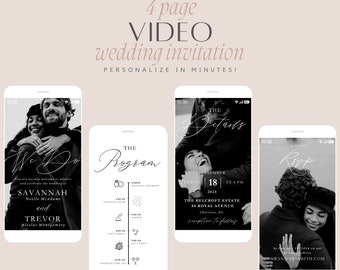 Digital Wedding Invitation, Animated wedding invitation, Wedding invitation video, electronic wedding invitation, wedding invite, Evite