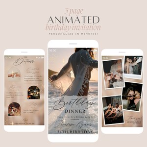 Animated birthday invitation video, Birthday invitation video, Animated birthday invite, digital birthday invitation template, template