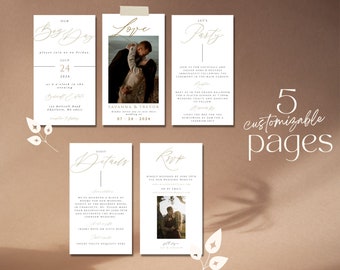 Minimalist Wedding Invitation Template: Elegant Electronic Invite (Digital Download)