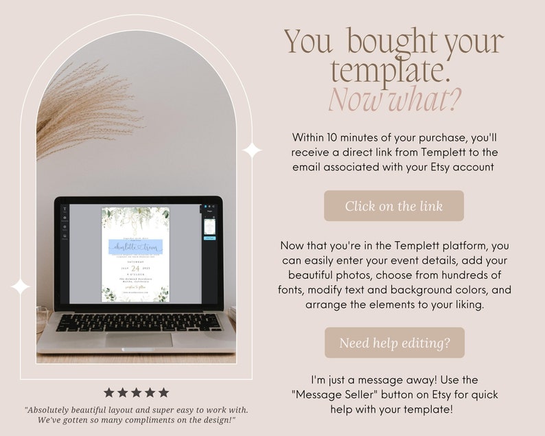 Digital Wedding Invitation, Electronic Wedding Invitation, Wedding