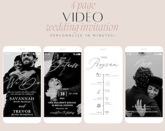 Animated Wedding Invitation Video: Electronic Invite (Digital)