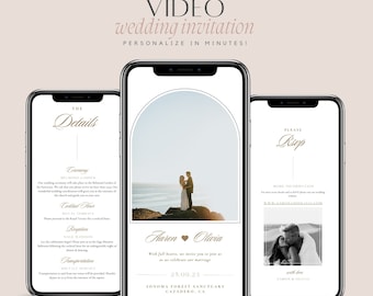 Digital Wedding Invitation, Animated wedding invitation, Wedding invitation video, electronic wedding invitation, wedding invite, Evite