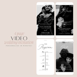 Digital Wedding Invitation, Animated wedding invitation, Wedding invitation video, electronic wedding invitation, wedding invite, Evite