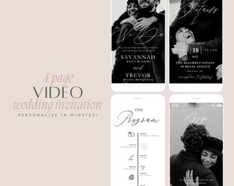 Digital Wedding Invitation, Animated wedding invitation, Wedding invitation video, electronic wedding invitation, wedding invite, Evite