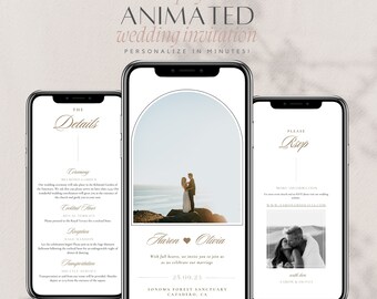 Digital Wedding Invitation, Animated wedding invitation, Wedding invitation video, electronic wedding invitation, wedding invite, Evite