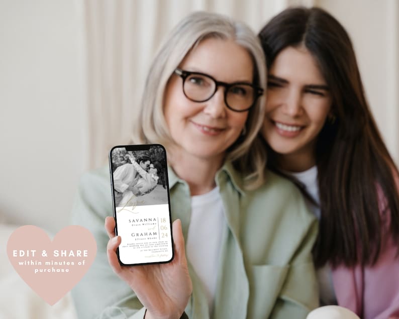 Digital Wedding Invitation Electronic Wedding Invitation Etsy Canada