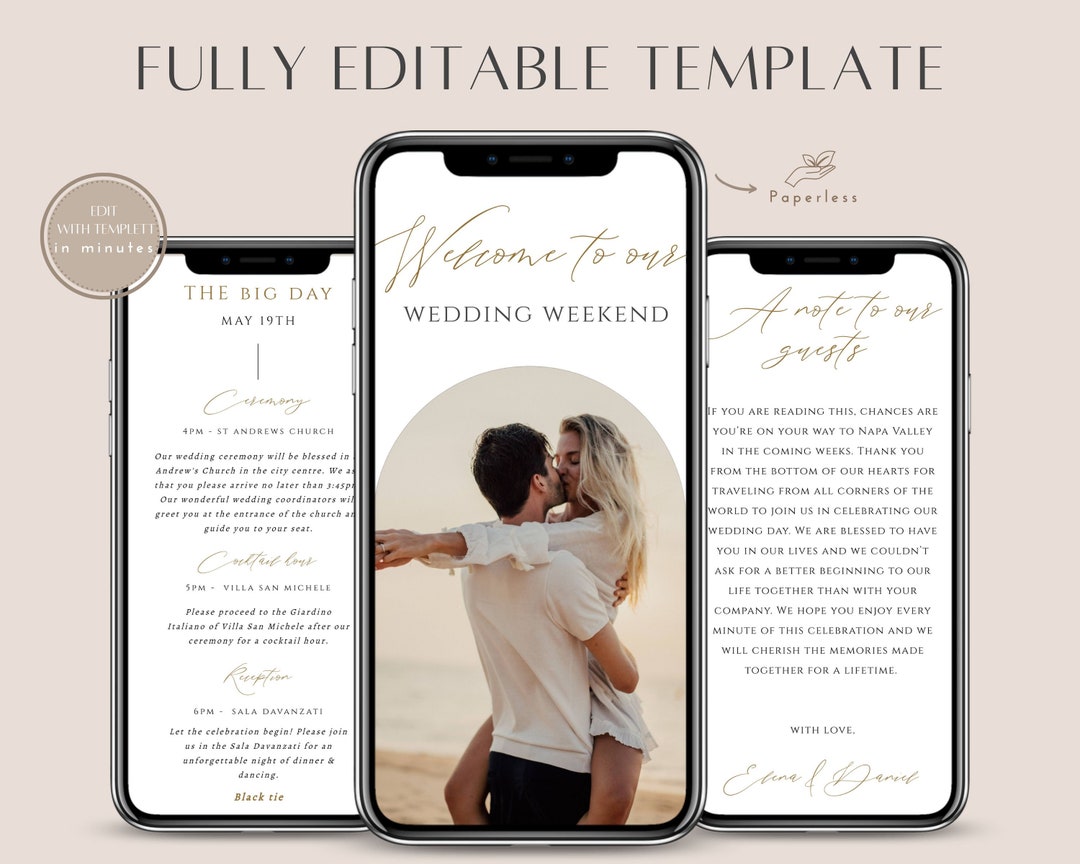 Wedding Guide Template, Wedding Itinerary Template, Editable Wedding Wedding Guide Template, Wedding Itinerary Template, Editable Wedding