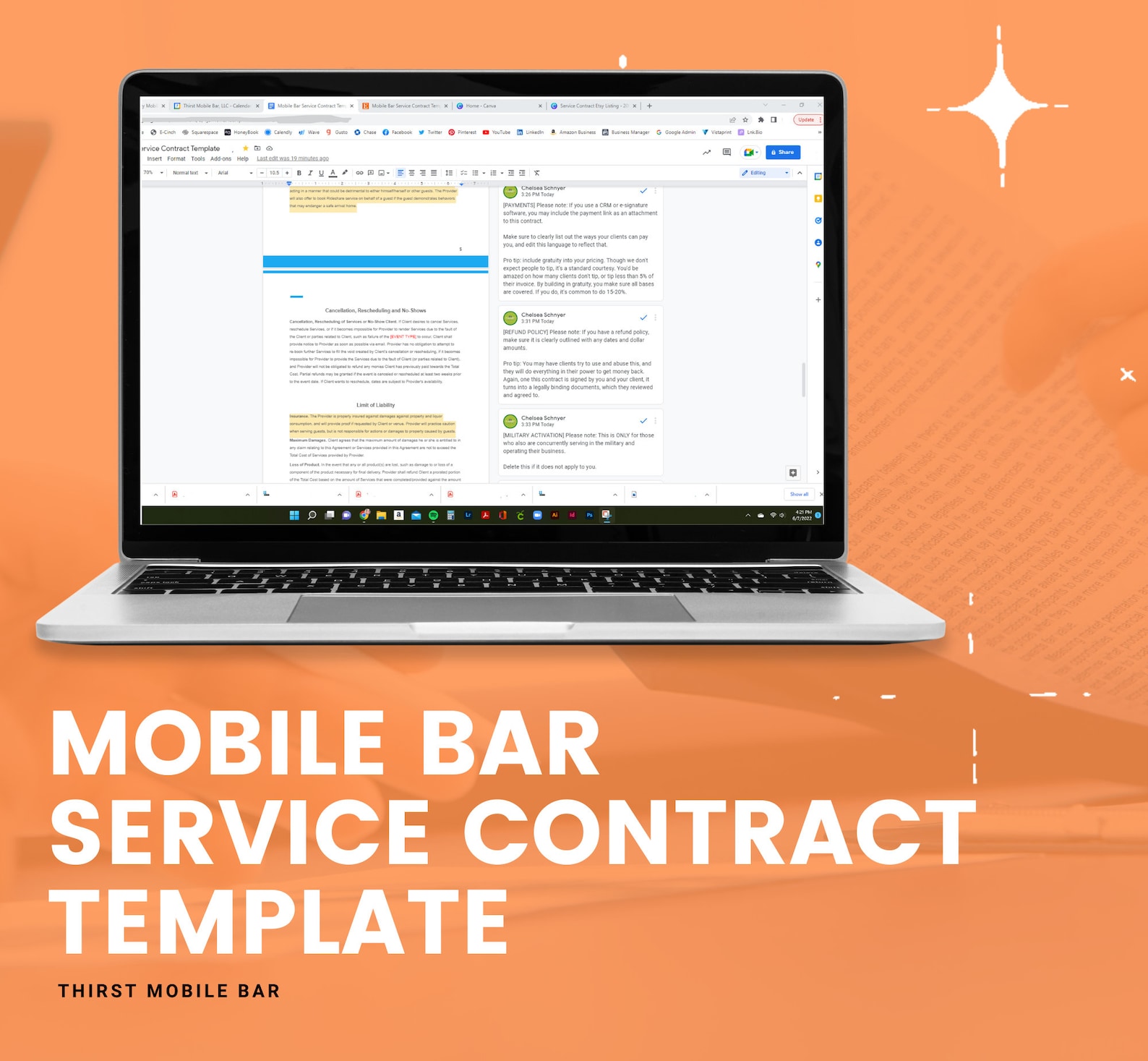 Mobile Bar Service Contract Template Bartending Editable Etsy Ireland Mobile Bar Service Contract Template Bartending Editable Etsy Ireland