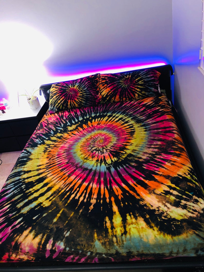 Reverse Tie Dye Bedding Tie Dye Sheets Custom Tie Dye | Etsy