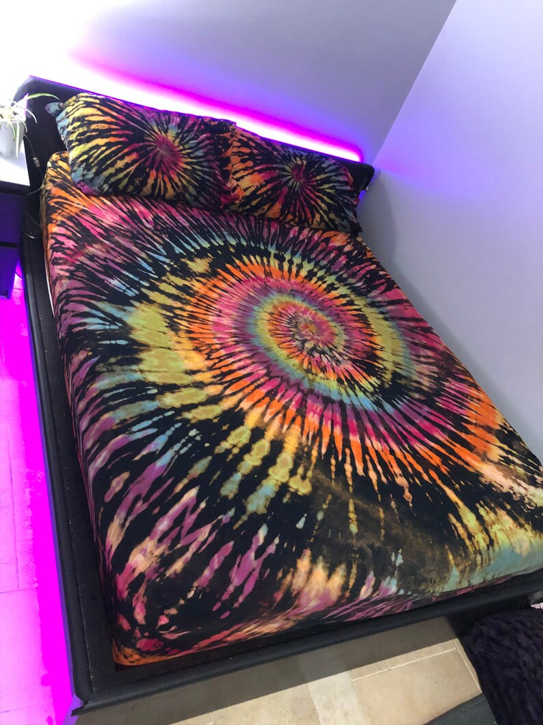 Reverse Tie Dye Bedding Tie Dye Sheets Custom Tie Dye | Etsy
