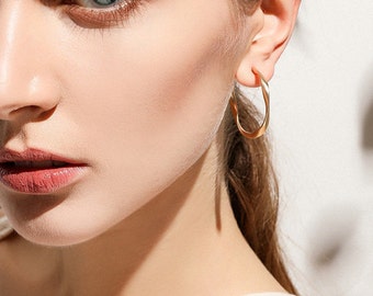 Gold Filled Twisted Hoop Earrings