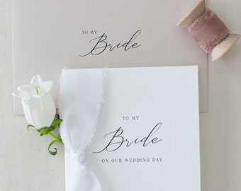 Bride Gift I "To My" Bride On Our Wedding Day | Wedding Card | Letter to Bride From Groom | Gift for Wife on Wedding Day | To My Bride Card