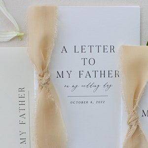 Personalized &quot;To My Father&quot; Cotton Paper Card | Wedding Card | Wedding Day Of Card | Personalized Wedding Card | Handmade Wedding Card