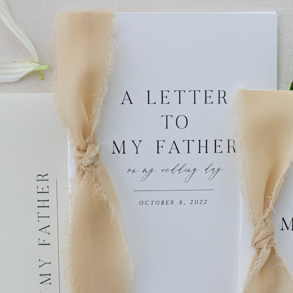 Personalized "To My Father" Cotton Paper Card | Wedding Card | Wedding Day Of Card | Personalized Wedding Card | Handmade Wedding Card