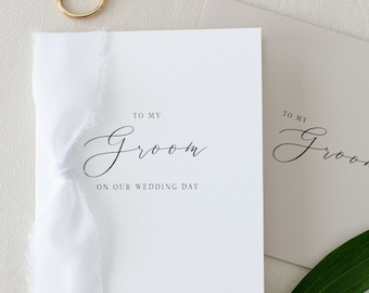 Groom Gift I "To My" Groom On Our Wedding Day Letter | Wedding Day Card to Groom | To My Husband on Our Wedding Day | To My Groom Card