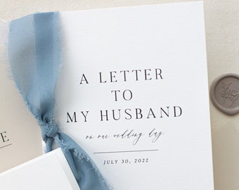 Downloadable File | Personalized "To My" Wife and Husband Cotton Paper Cards | Wedding Card Sets | Digital Download | Instant Download