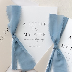Personalized "To My Wife" Cotton Paper Card | Wedding Card | Wedding Day Of Card | Personalized Wedding Card | Handmade Wedding Card | Wife