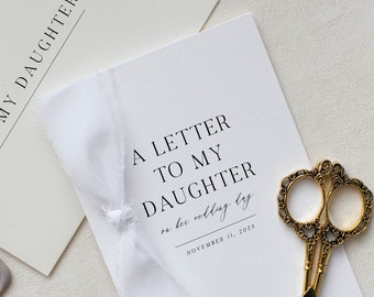 Personalized "To My Daughter" Cotton Paper Card | Personalized Wedding Card | Handmade Cards |  To My Daughter On Her Wedding Day Card