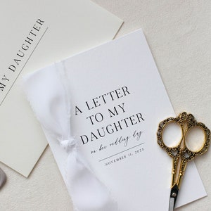 Personalized "To My Daughter" Cotton Paper Card | Personalized Wedding Card | Handmade Cards |  To My Daughter On Her Wedding Day Card