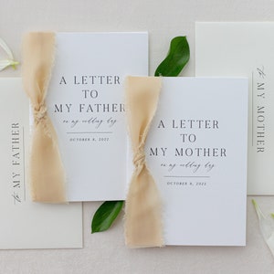 Mother Of The Bride Gift | Personalized To My Mother and Father Wedding Card | Wedding Card Letter | Wedding Day Gift | Mother Of Bride Gift