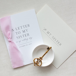 Personalized "To My" Sister Cotton Paper Card | Wedding Card | Personalized Wedding Card Set | Handmade Cards | Sister Card | Handmade